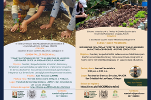 Convoca UNACH a docentes a talleres sobre huertos educativos con especialista de la UNAM