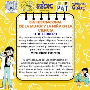 FCFM UNACH se suma a la conmemoración del Día Internacional de la Mujer y la Niña en la Ciencia