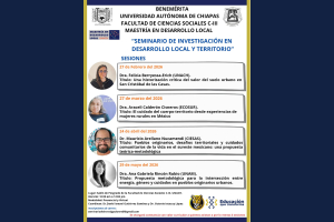 La Facultad de Ciencias Sociales invita al Seminario de Investigación en Desarrollo Local y Territorio 2026