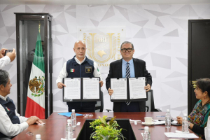 Suscriben convenio de colaboración UNACH y Coordinación para la Atención Integral de la Migración en la Frontera Sur