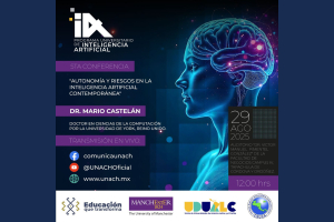 Reflexiona UNACH sobre la autonomía y riesgos de la inteligencia artificial en conferencia magistral