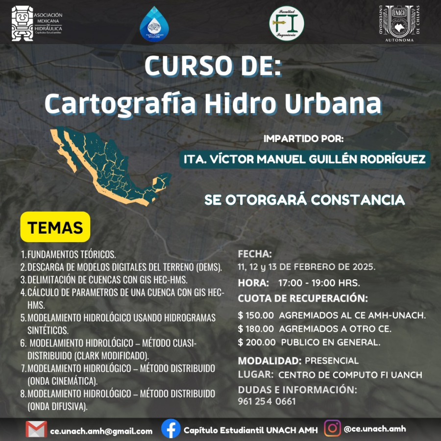 Curso de Cartografía Hidro-Urbana en la UNACH: Formación clave para la gestión de recursos hídricos