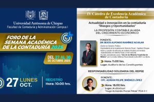 Arranca la Semana Académica de la Contaduría 2025 con cátedra de excelencia
