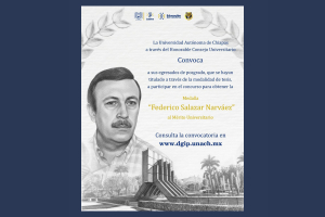 Convoca UNACH a egresados de posgrado para obtener la Medalla “Federico Salazar Narváez” al Mérito Universitario