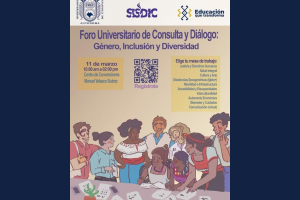 Convocan al Foro Universitario de Consulta y Diálogo: Género, Inclusión y Diversidad