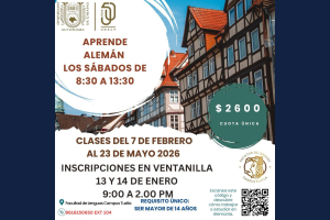 Facultad de Lenguas Campus Tuxtla de la UNACH abre inscripciones para curso sabatino de alemán en 2026