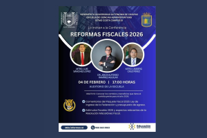Organiza UNACH la conferencia “Reformas Fiscales 2026” en la Escuela de Ciencias Administrativas, Campus IX Istmo-Costa