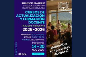 Anuncian Cursos de Actualización y Formación Docente para el Trayecto Formativo 2025-2026