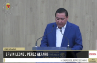 Intervención del Dip. Ervin Leonel Pérez Alfaro