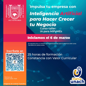 Impulsan curso-taller de Inteligencia Artificial para fortalecer a las MiPyMEs