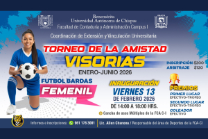 Invitan a estudiantes al Torneo de la Amistad de Visorías de Fútbol Bardas Femenil en la FCA Campus I