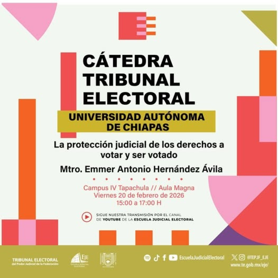 Facultad de Derecho Campus IV realiza Cátedra del Tribunal Electoral sobre protección judicial de derechos político-electorales