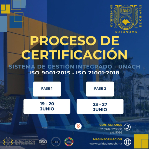 La UNACH avanza en su ruta hacia la excelencia educativa con nuevo proceso de certificación