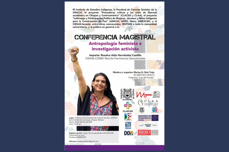 La UNACH invita a conferencia magistral sobre antropología feminista e investigación activista