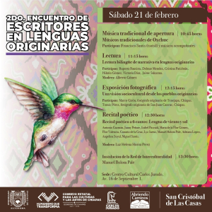 Será Campus III sede del 2º Encuentro de Escritores en Lenguas Originarias en San Cristóbal de Las Casas