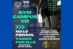 Invitan a la comunidad universitaria a inscribirse al gimnasio del Campus VIII