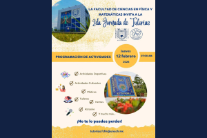 Facultad de Ciencias en Física y Matemáticas realizará la 2da Jornada de Tutorías
