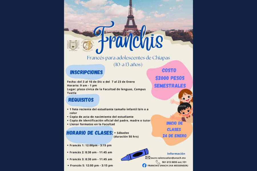 Implementan programa especializado de francés para adolescentes en Chiapas