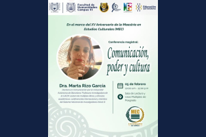 Maestría en Estudios Culturales de la UNACH inicia celebración de su XV Aniversario con conferencia magistral