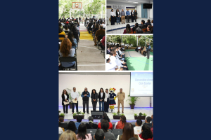 Inicia la gira de bienvenida en la UNACH; rector acompañada por funcionarias y funcionarios recorren Campus