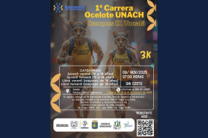 Invita UNACH  a la 1ª Carrera Ocelote UNACH Campus IX Tonalá