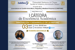 Organiza Facultad de Contaduría y Administración de la I Cátedra de Excelencia Académica sobre la MIPYME