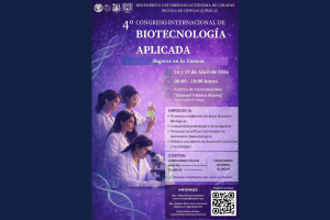 Convoca Ciencias Químicas  al 4º Congreso Internacional de Biotecnología Aplicada “Mujeres en la Ciencia”