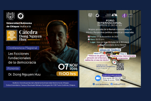 Foro internacional sobre mujeres privadas de la libertad y conferencia magistral sobre democracia en la UNACH