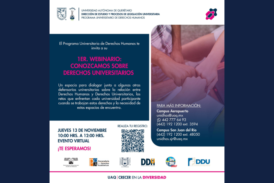 Fomentan diálogo con defensorías universitarias UNACH y UAQ en modalidad virtual