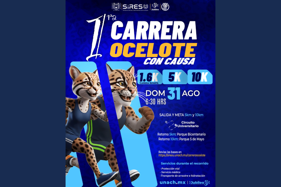 Última semana para inscribirse a la 1ª Carrera Ocelote con causa