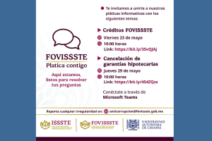 UNACH invita a personal a sesiones informativas sobre FOVISSSTE
