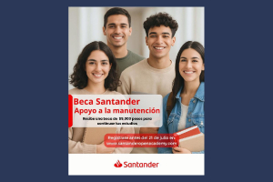 Abren convocatoria para la Beca Santander &#039;Apoyo a la Manutención 2025&#039;