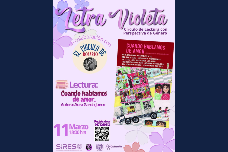 Promueven la reflexión con perspectiva de género a través del Círculo de Lectura “Letra Violeta”