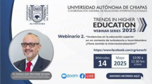 Coordinación de Relaciones Interinstitucionales organiza conferencia virtual sobre educación superior