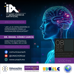 Organiza UNACH conferencia para debatir el rol de la Inteligencia Artificial en la educación