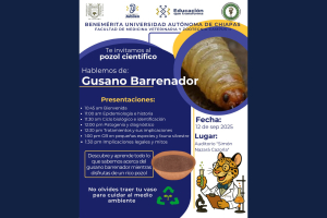 Pozol Científico, descubriendo al gusano barrenador en la FMVZ campus II de la Benemérita UNACH