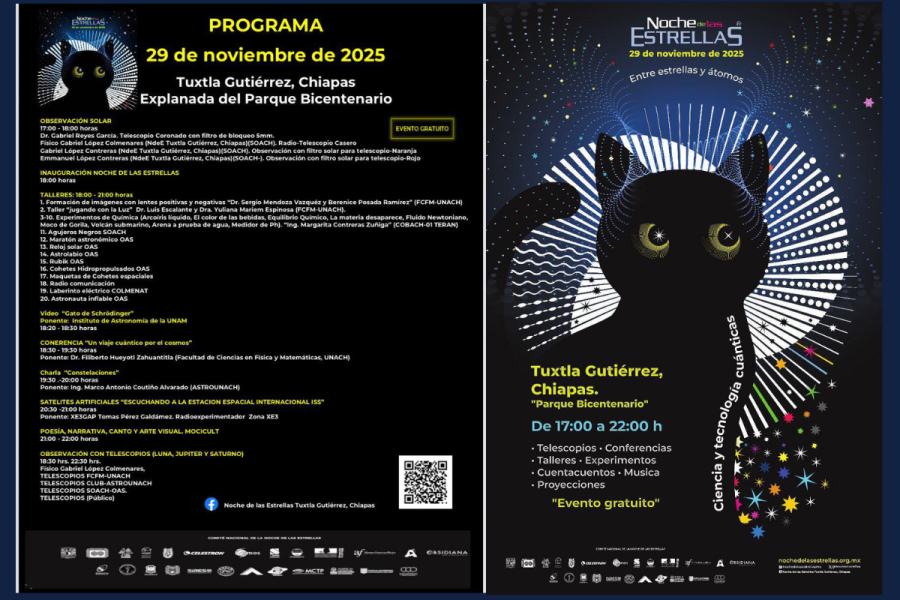 Se suma UNACH a la Noche de las Estrellas 2025 con ciencia para todas y todos