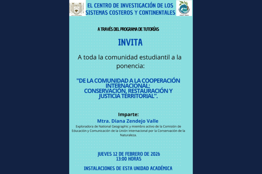 Sistemas Costeros de la UNACH realizará ponencia sobre conservación y justicia territorial