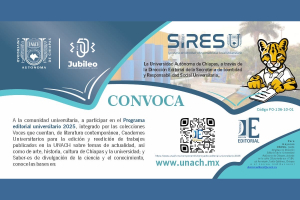 UNACH abre convocatoria del Programa Editorial Universitario 2025